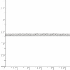 Sterling Silber 2,5 mm 8-seitige diamantgeschliffene Ankerkette