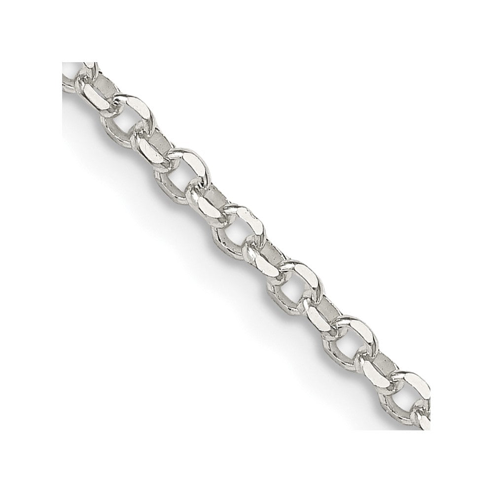 Sterling Silver 2.5mm 8 Side Diamond-cut Cable Chain