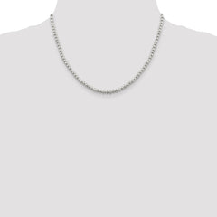 4 mm Perlenkette aus Sterlingsilber