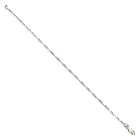 Perlenkette aus Sterlingsilber, 1,5 mm