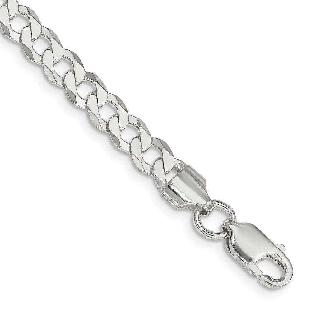 Sterling Silver 5.75mm Close Link Flat Curb Chain