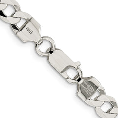 Sterling Silver 6.8mm Close Link Flat Curb Chain