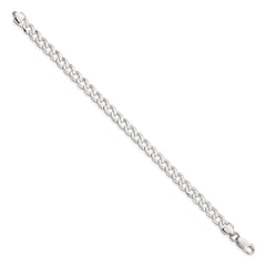 Sterling Silver 6.8mm Close Link Flat Curb Chain