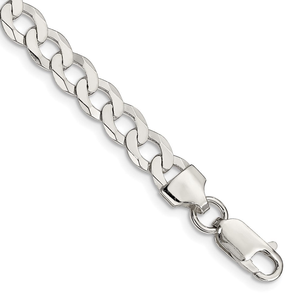 Sterling Silver 6.8mm Close Link Flat Curb Chain