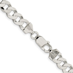 Sterling Silver 8mm Close Link Flat Curb Chain