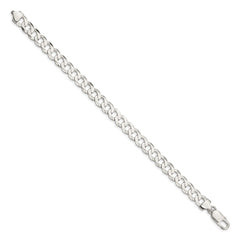 Sterling Silver 8mm Close Link Flat Curb Chain