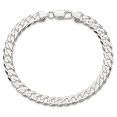 Sterling Silver 8mm Close Link Flat Curb Chain