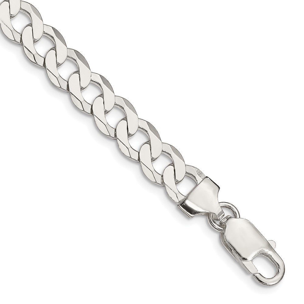 Sterling Silver 8mm Close Link Flat Curb Chain