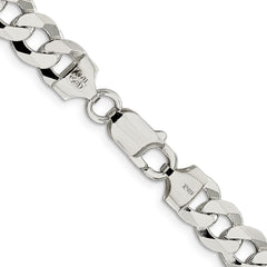 Sterling Silver 8.5mm Close Link Flat Curb Chain