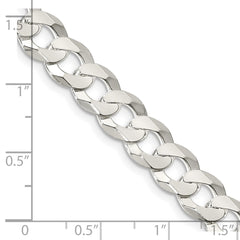 Sterling Silver 8.5mm Close Link Flat Curb Chain