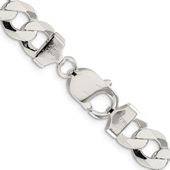 Sterling Silver 9.75mm Close Link Flat Curb Chain