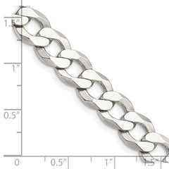 Sterling Silver 9.75mm Close Link Flat Curb Chain