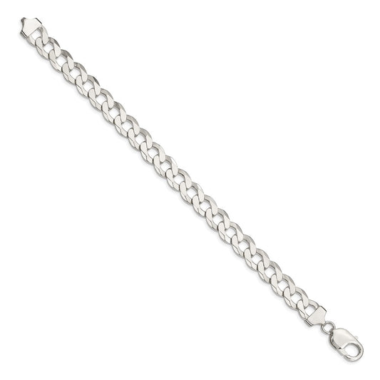 Sterling Silver 9.75mm Close Link Flat Curb Chain