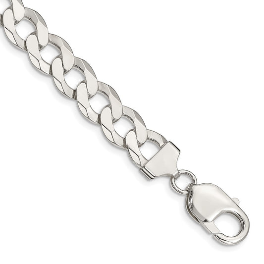 Sterling Silver 9.75mm Close Link Flat Curb Chain
