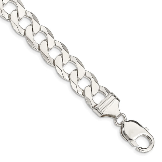 Sterling Silver 11.75mm Close Link Flat Curb Chain
