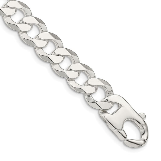 Sterling Silver 14mm Close Link Flat Curb Chain