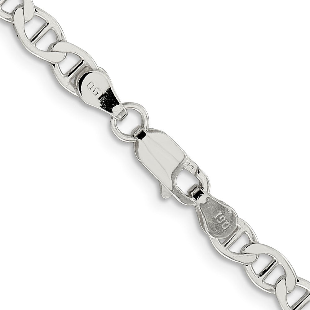 Sterling Silver 4.75mm Semi-Solid Flat Anchor Chain