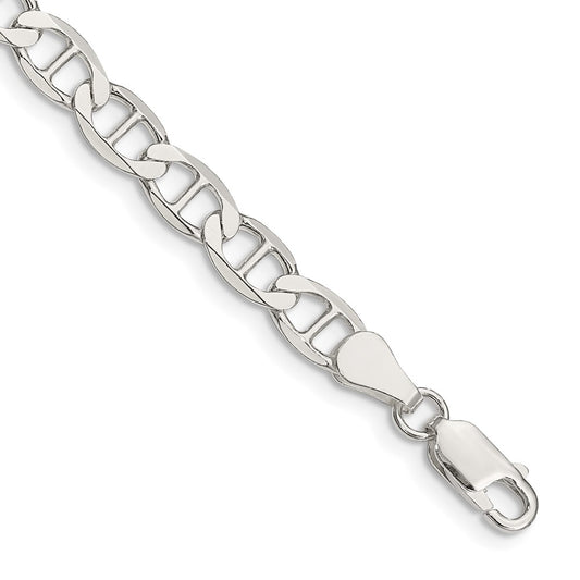 Sterling Silver 5.7mm Polished Flat Anchor Chain