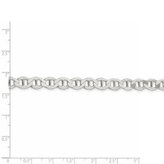 Sterling Silver 7.1mm Semi-Solid Flat Anchor Chain