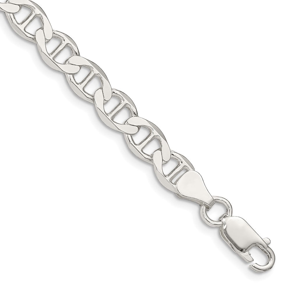 Sterling Silver 7.1mm Polished Flat Anchor Chain