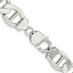 Sterling Silver 12.3mm Semi-Solid Flat Anchor Chain