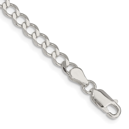 Sterling Silver 4.5mm Polished Flat Curb Chain