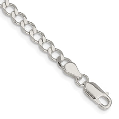 Sterling Silver 4.5mm Polished Flat Curb Chain