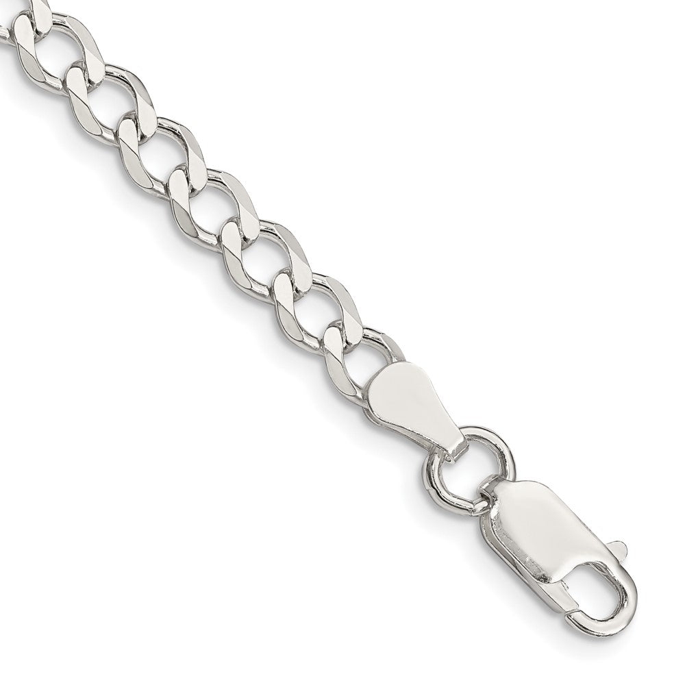 Sterling Silver 5.3mm Polished Flat Curb Chain