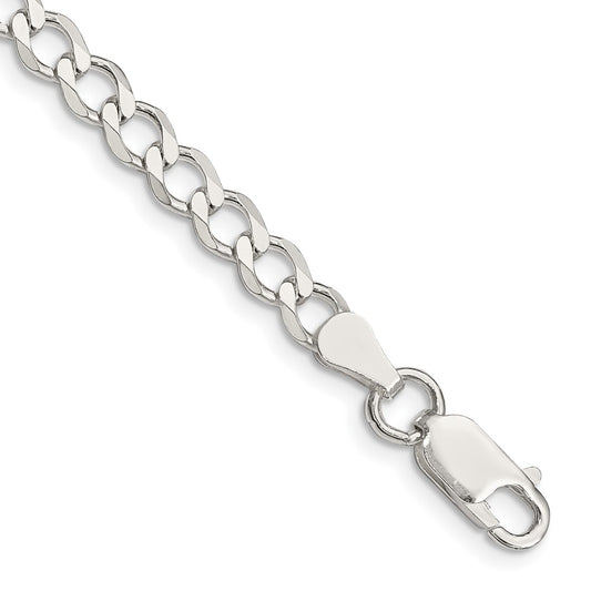Sterling Silver 5.3mm Polished Flat Curb Chain