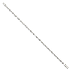 Cadena tipo cable con corte de diamante de 2,75 mm de plata de ley