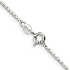 Sterling Silver 1.2mm 8 Sided Diamond-cut Mirror Box Chain