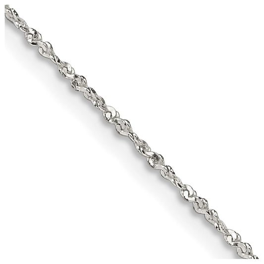 Sterling Silver 1mm Twisted Serpentine Chain
