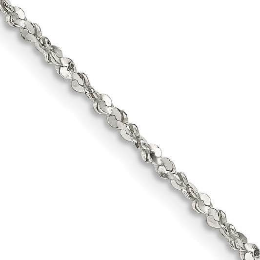 Sterling Silver 1.6mm Twisted Serpentine Chain