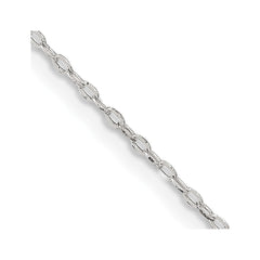 Sterling Silver 1.4mm Beveled Oval Cable Chain