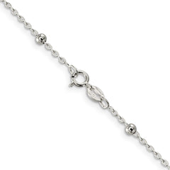 Perlenkette aus Sterlingsilber, 1,3 mm