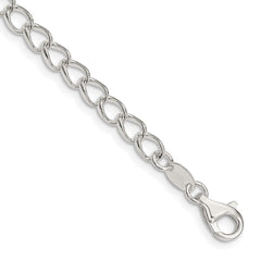 Sterling Silver 4.5mm Half Round Wire Curb Chain