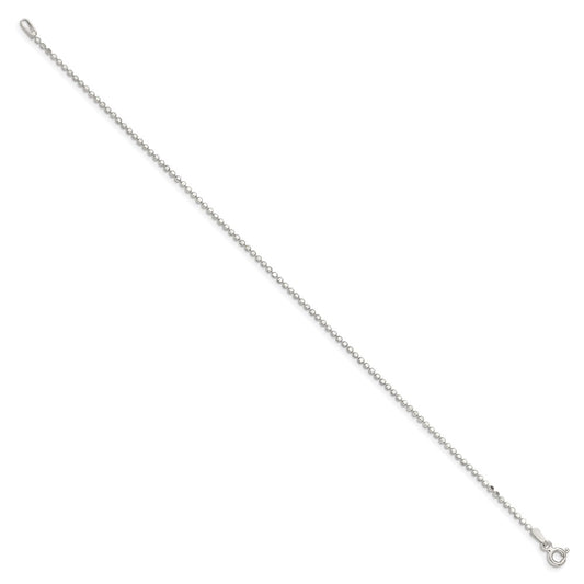 Sterling Silber 1,15 mm quadratische Perlenkette
