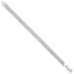 Sterling Silver 7.0mm Domed Curb Chain