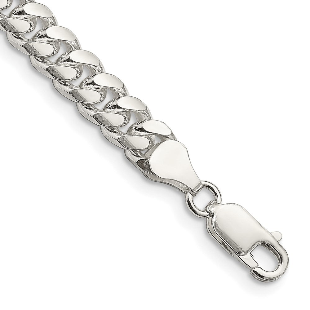 Sterling Silver 7.0mm Domed Curb Chain