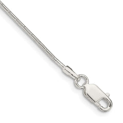 Sterling Silver 1.2mm Diamond-cut Snake Chain