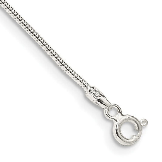 Sterling Silver 1.2mm Round Snake Chain