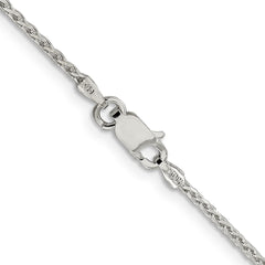 Runde Spiga-Kette aus Sterlingsilber mit Diamantschliff, 1,5 mm