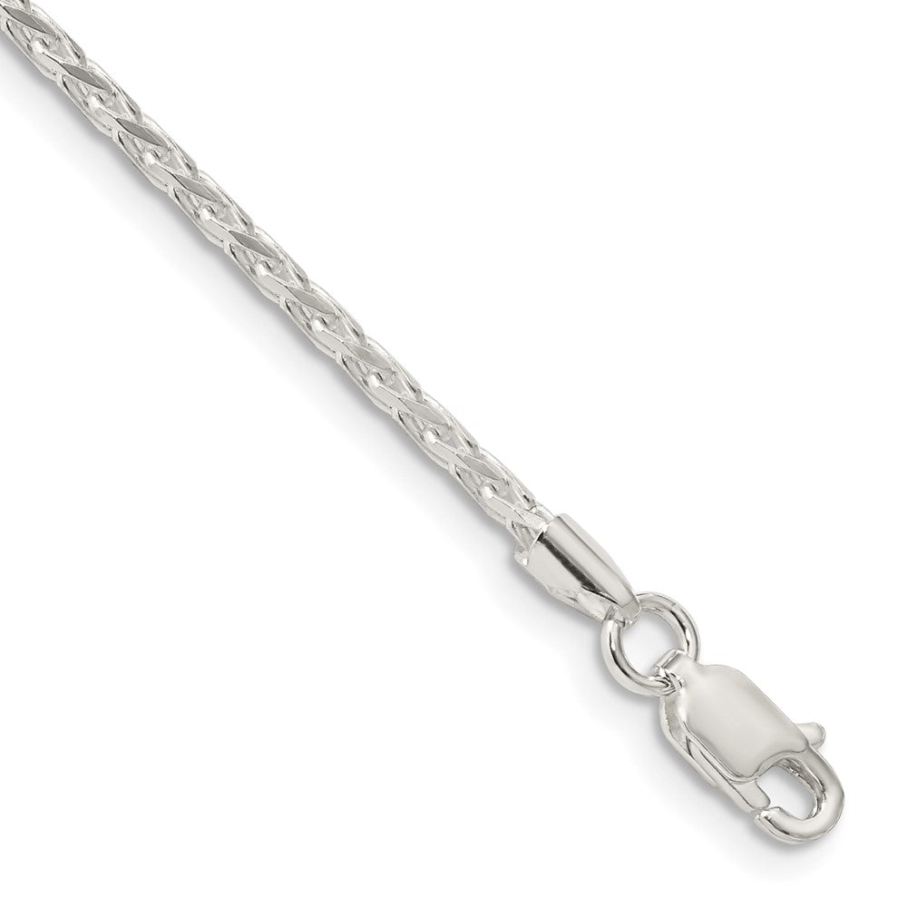 Sterling Silver 2.15mm Diamond-cut Round Spiga Chain