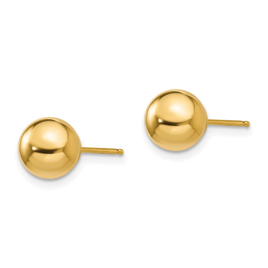 14K Yellow Gold Madi K Polished 7mm Ball Post Earrings