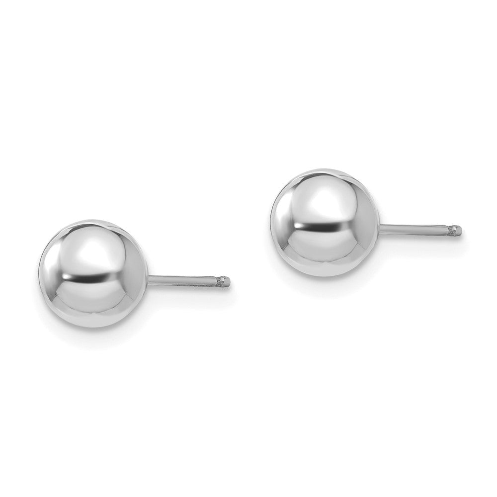 14K White Gold Madi K Polished 6mm Ball Post Earrings