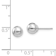 14K White Gold Madi K Polished 6mm Ball Post Earrings