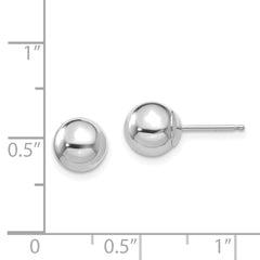 14K White Gold Madi K Polished 7mm Ball Post Earrings