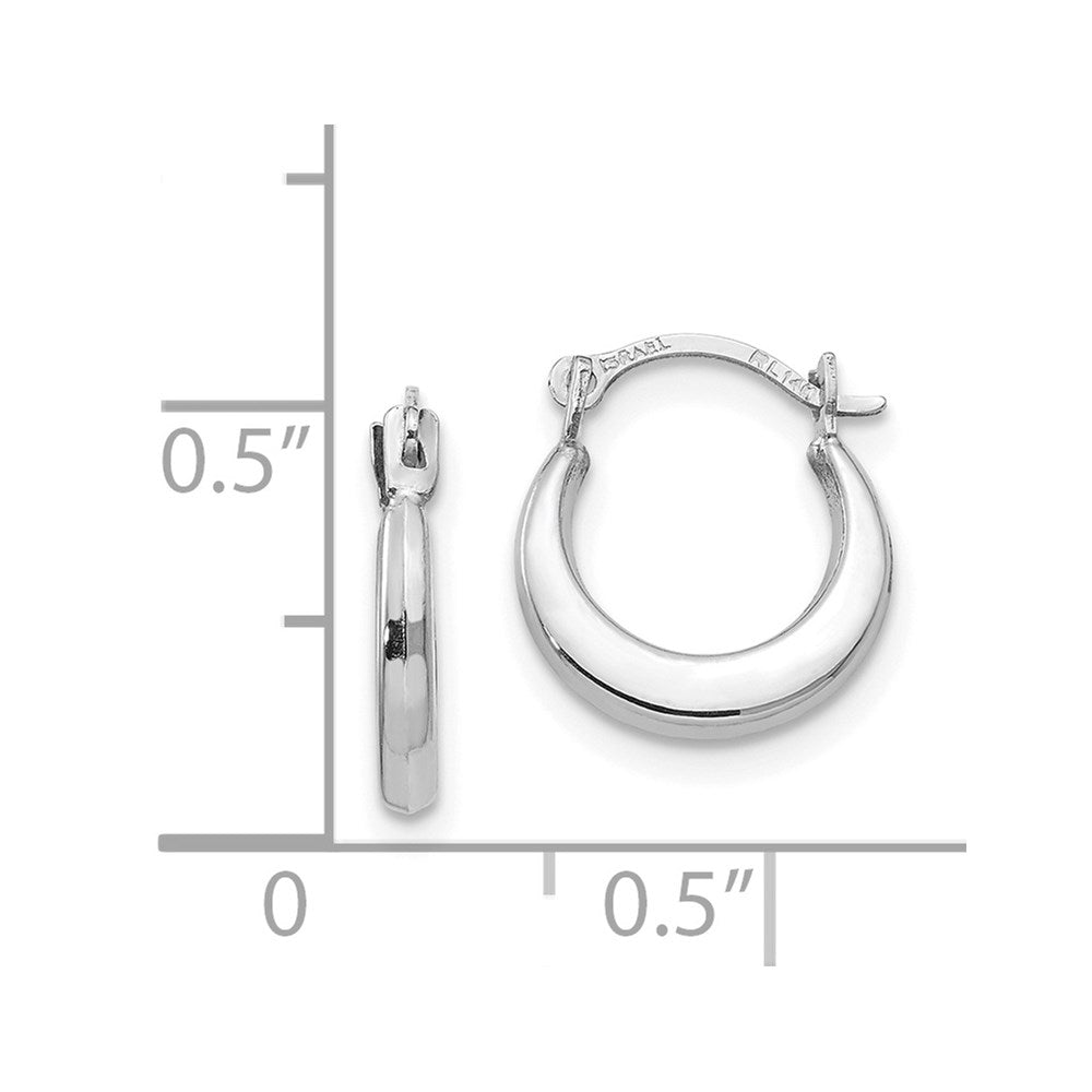 14K White Gold Madi K Small Hoop Earrings