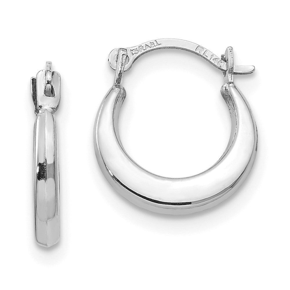 14K White Gold Madi K Small Hoop Earrings