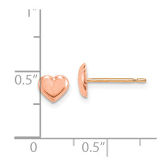 14K Rose Gold Madi K Heart Post Earrings